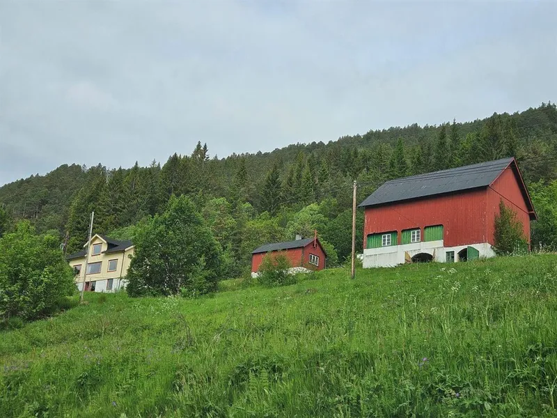 eldre gardsbruk i natur - Klikk for stort bilete