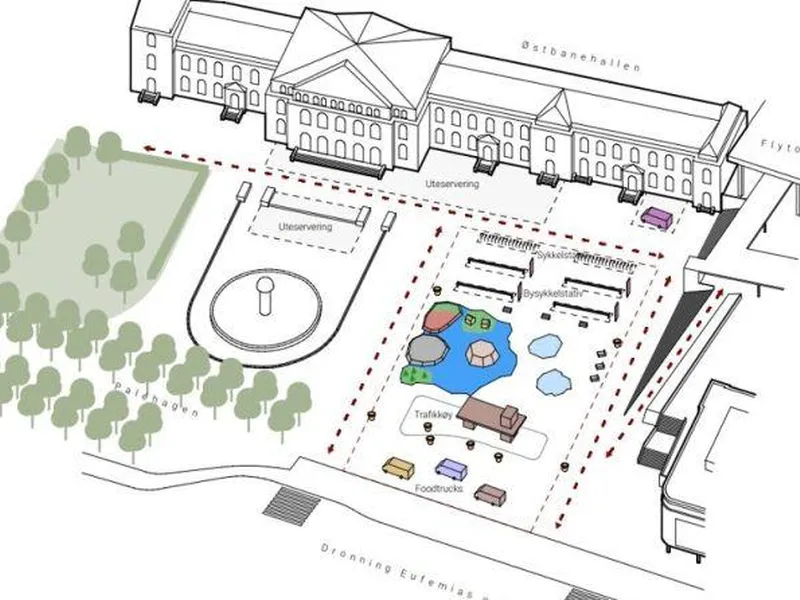 Arealfordeling Christian Frederiks plass lekepark