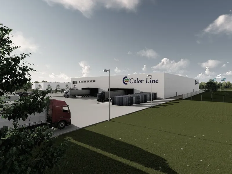 Logistikksenter i Hirtshals, Danmark. Illustrasjon: Color Line