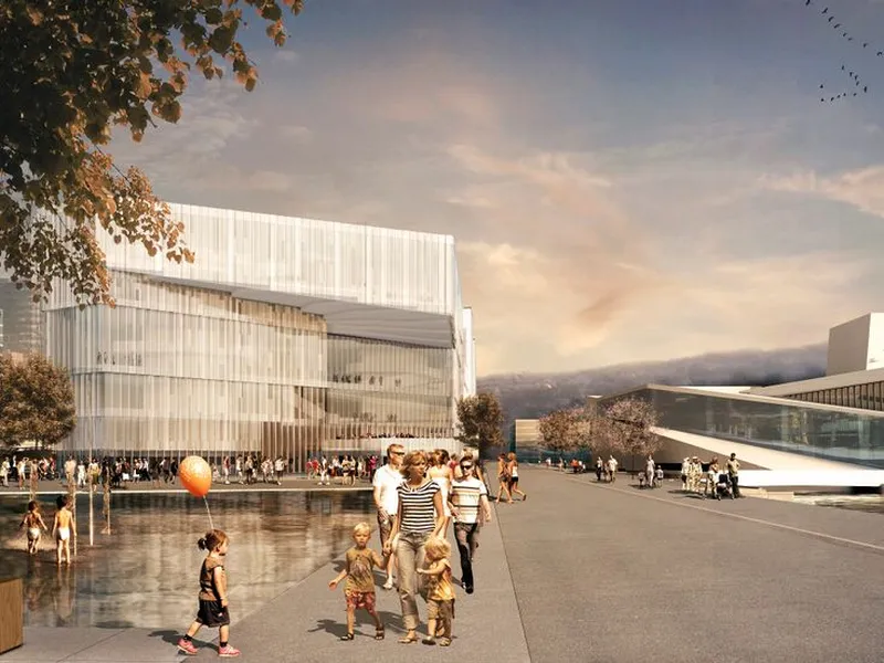 Illustrasjon av Deichman Bjørvika. Lund Hagem/ Atelier Oslo