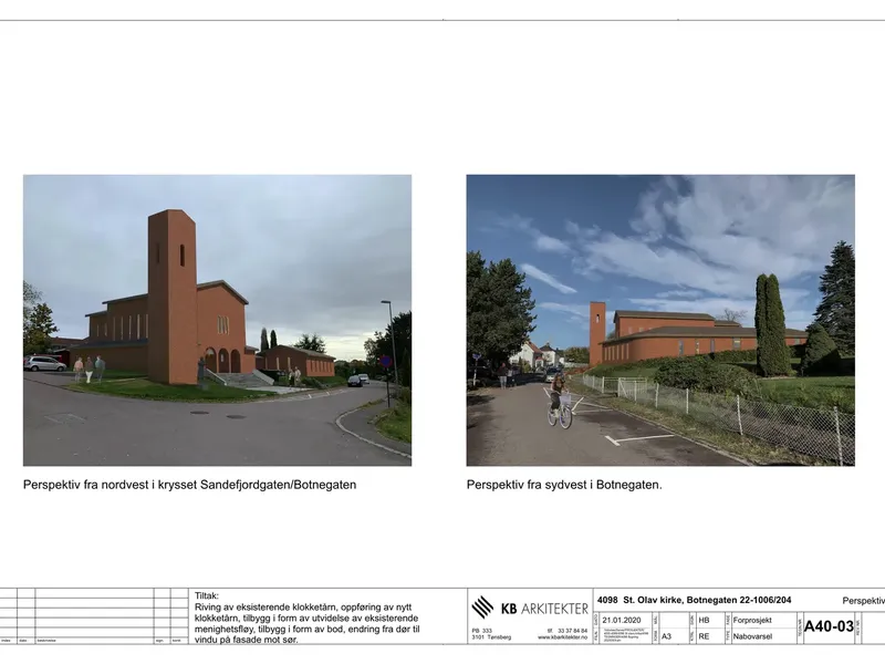 Perspektiv fra byggesøknad
