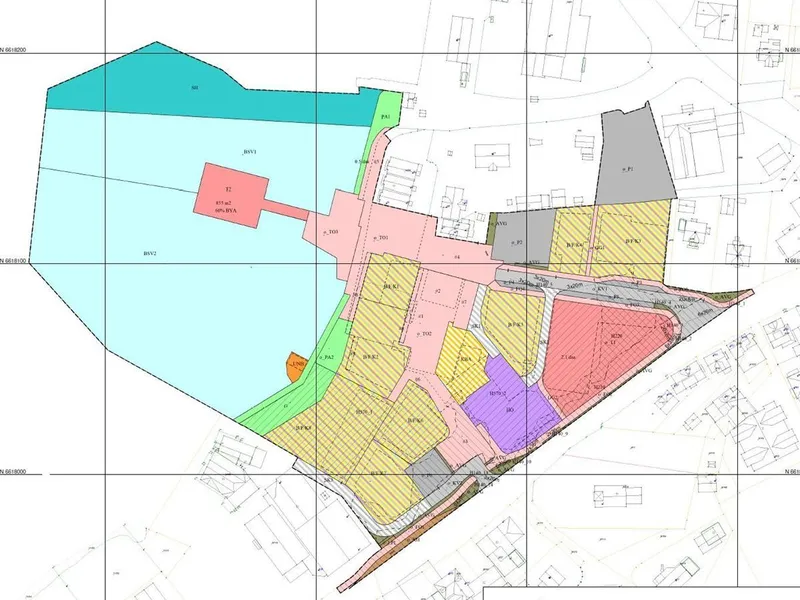 Plankart over kai- og torgområde - Klikk for stort bilde