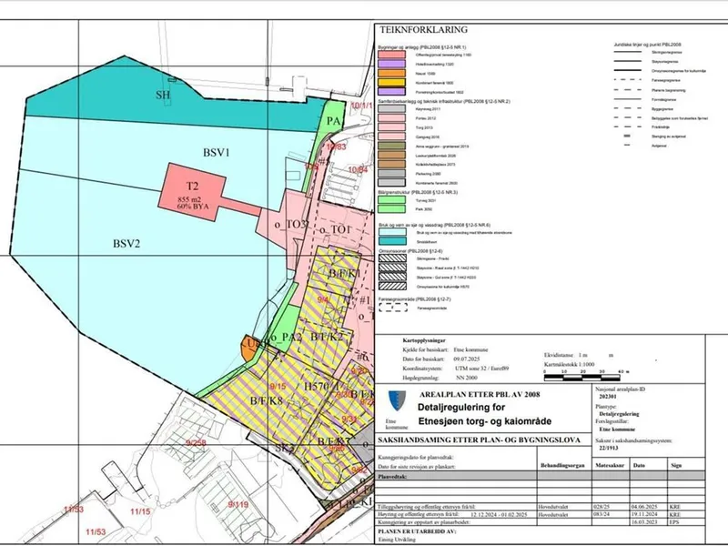 Kartskisse detaljregulering - Klikk for stort bilde
