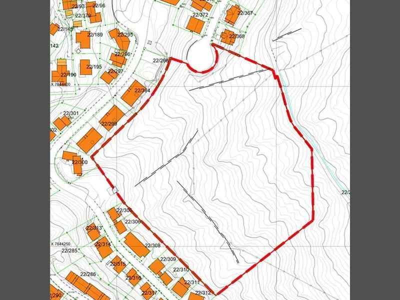 Kart som viser plasseringen av planområdet ved Fuglenesåsen - Klikk for stort bilde