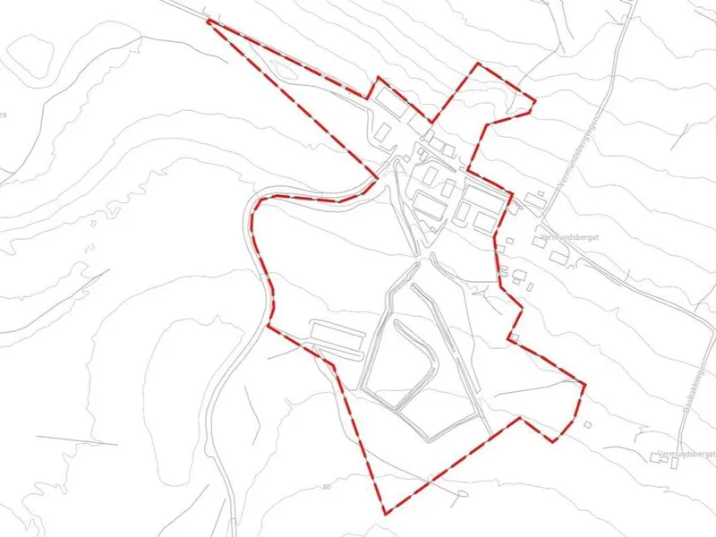 Kartutsnitt for Finnskogen Ved. - Klikk for stort bilde
