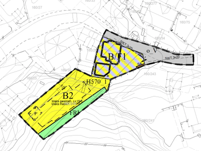 Kartutsnitt - Begrenset høring – Solskrenten – Detaljregulering