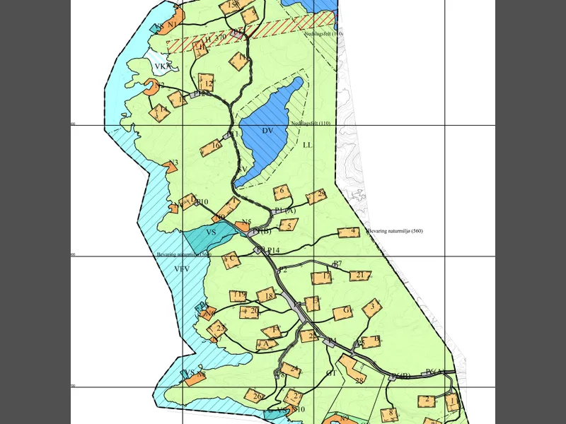 Hensikten med detaljreguleringsplanen er i hovedsak å regulere inn veier og stier, samt å oppdatere plangrunnlaget, inkludert vann- og avløpsplan.