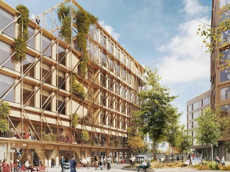 Illustrasjon av Diakonhjemmet hage. Illustrasjon: Henning Larsen Architects.