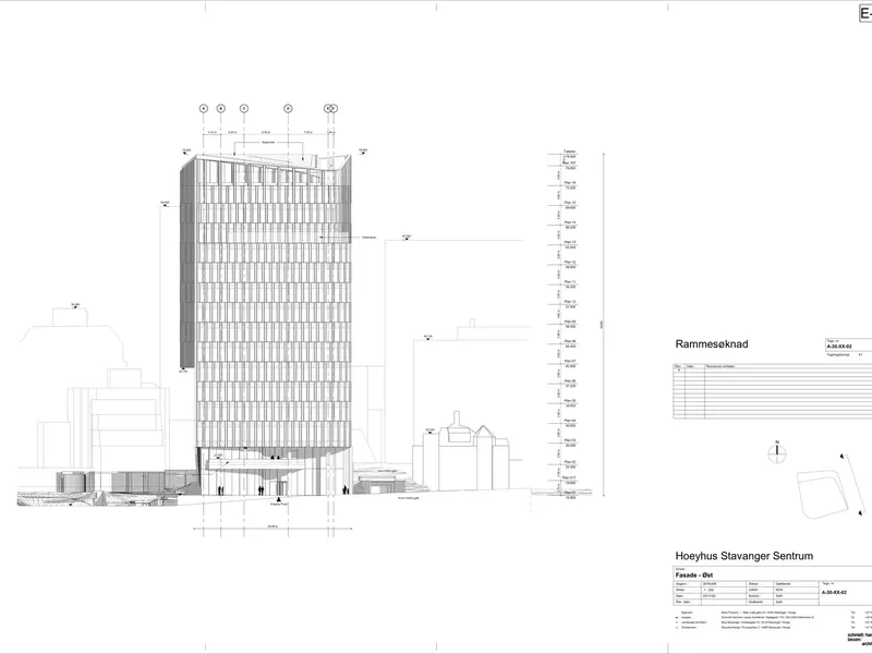 Fasade fra byggesøknad