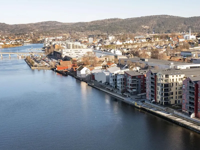 frednes brygge leiligheter i porsgrunn sentrum langs elva