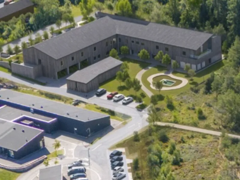 Skisse av helse- og omsorgsbygg 