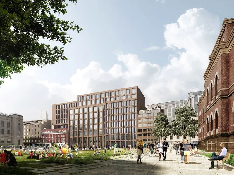 Domus Juridica slik Mad arkitekter visualiserte bygget før det ble bygget.