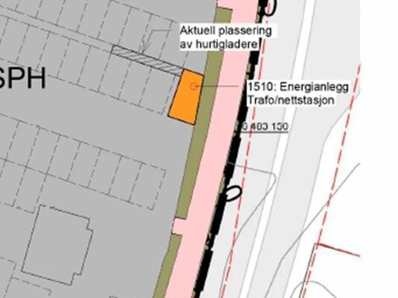 Illustrasjon som viser plassering av trafo