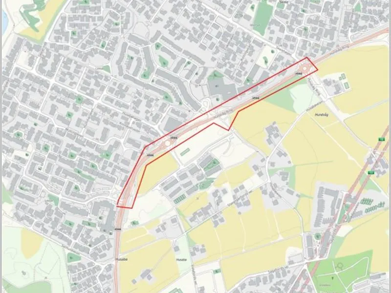 Kartutsnitt av Hundvåg Ring