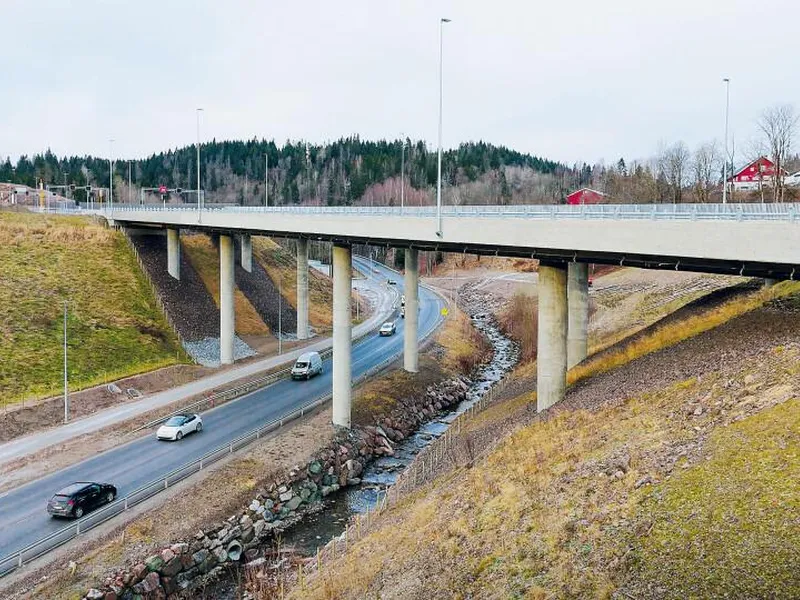 E16 Bjørum-Skaret. Foto: Skanska