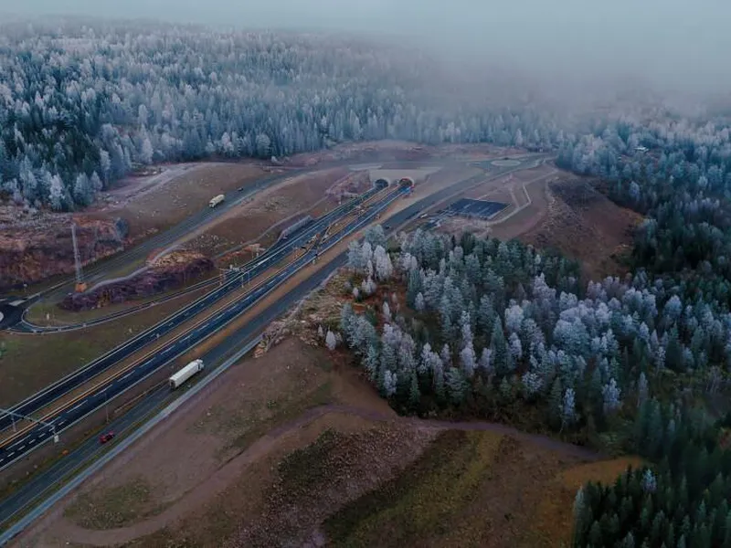 E16 Bjørum-Skaret. Foto: Skanska