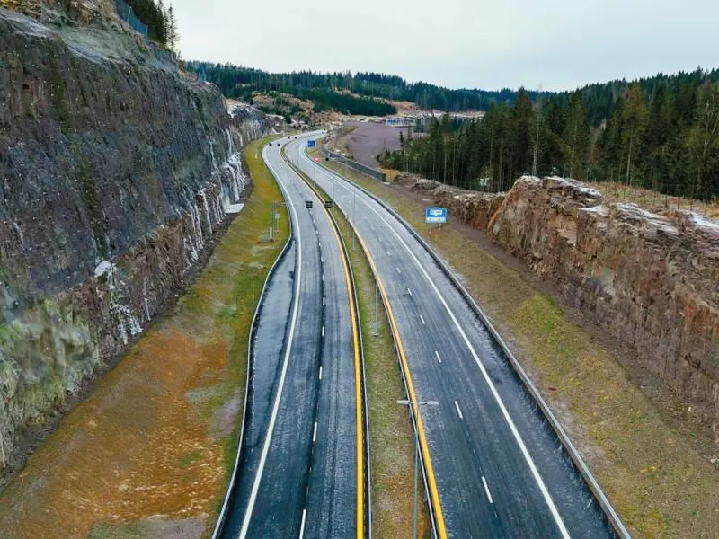 E16 Bjørum-Skaret. Foto: Skanska
