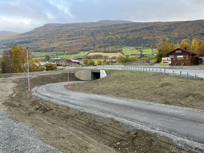 Bilde fra anlegget - siste byggetrinn. Foto: Statens vegvesen.