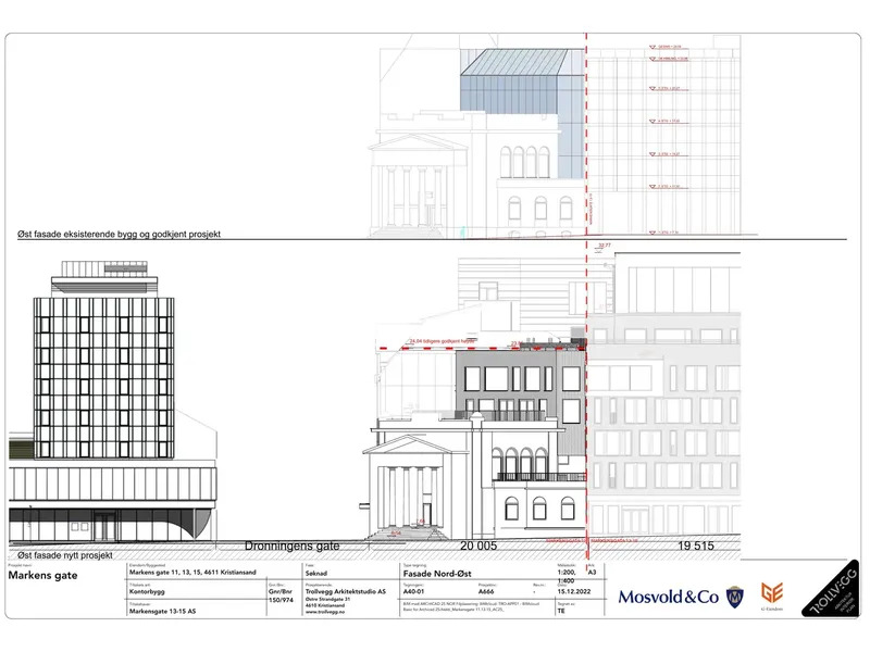 Fasade fra byggesøknad