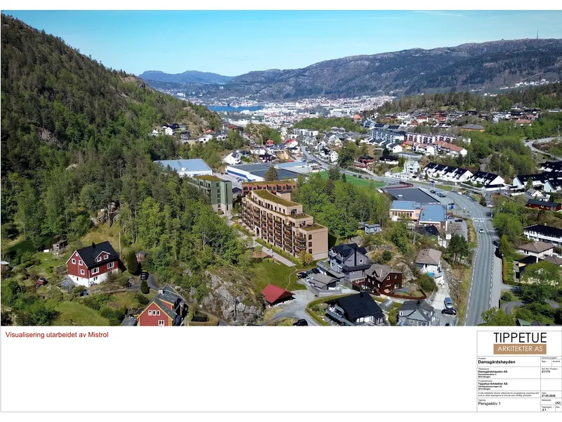 Perspektiv fra byggesøknad