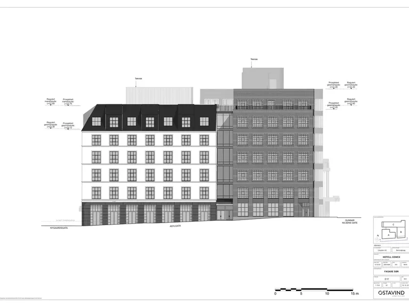 Fasade fra byggesøknad