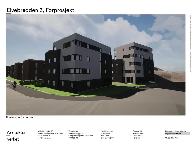 Fasade fra byggesøknad