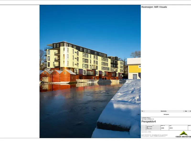 Perspektiv fra byggesøknad