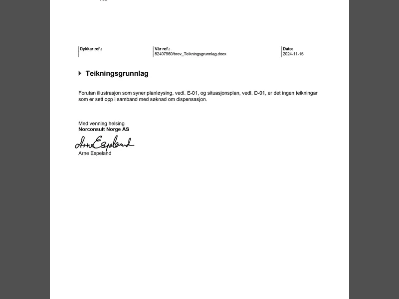 Fasade fra byggesøknad