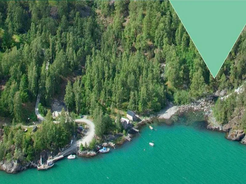 Flyfoto frå Tysse kai - Klikk for stort bilde