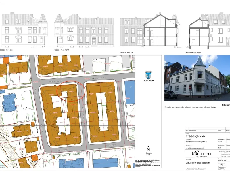 Fasade fra byggesøknad