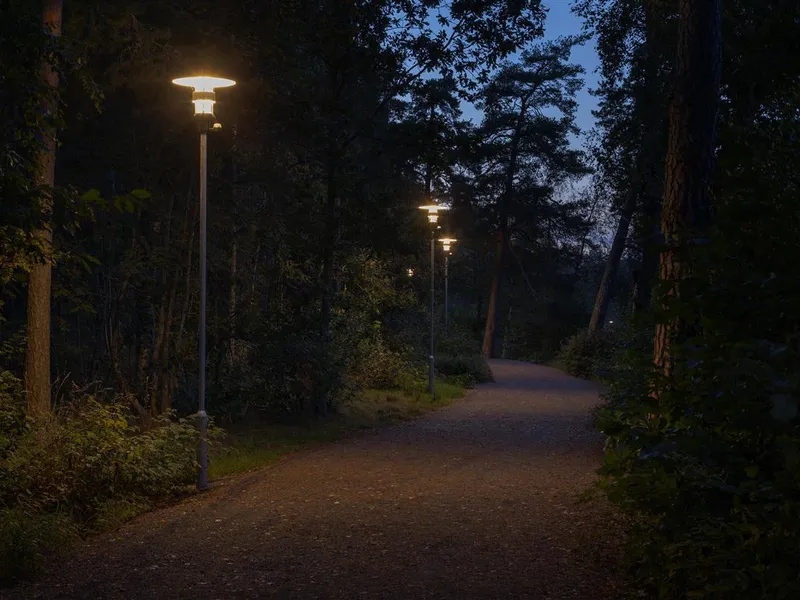 Belysning i Bugårdsparken - Klikk for stort bilde