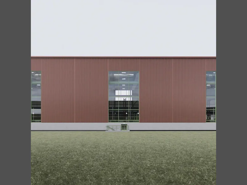 Fløy O på Jernbaneverkstedet på Grorud i Oslo. Illustrasjon: Momentum Arkitekter.