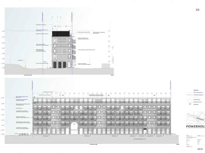 Fasade fra byggesøknad