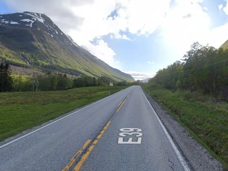 E39 Skorgedalen. Foto: Google Maps