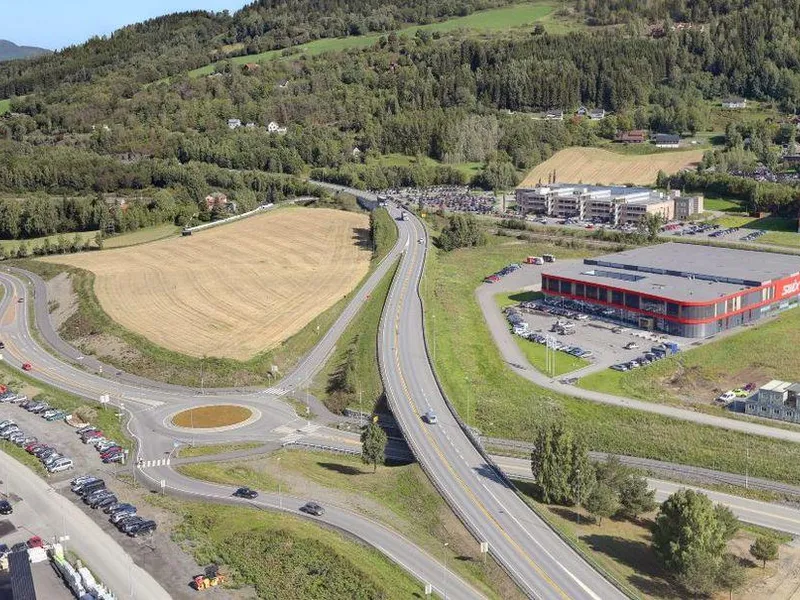 Dagens E6 på Storhove ved Lillehammer