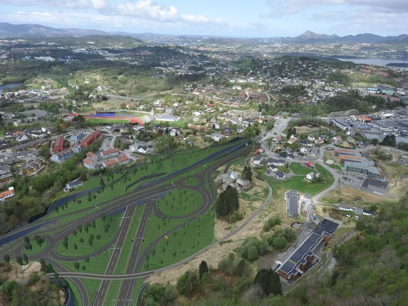 ABB og Magnus M. Thunestvedt leverer Norges største elektro-, styrings-, regulerings- og overvåkings-prosjekt til E39 Svegatjørn – Rådal utenfor Bergen (Ill. Statens vegvesen).