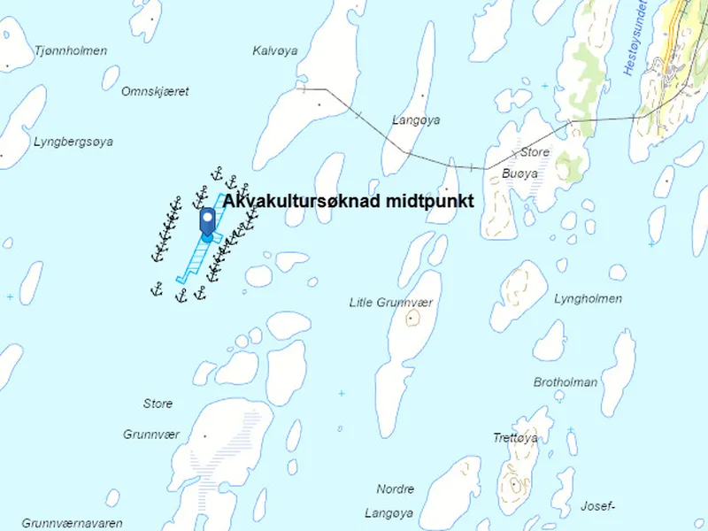 Lokalitet Kalvøya vest for Buøya i Alstahaug kommune