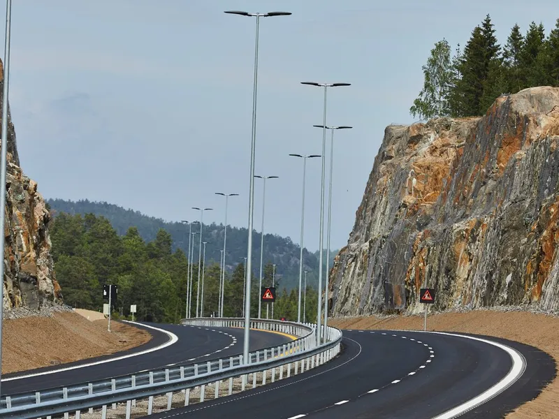 E18 Arendal Tvedestrand AF Gruppen maskinpark 