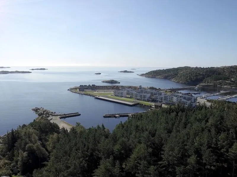 Her i skjærgården utenfor Lindesnes skal undervannslaboratoriet ExpOcean bygges. Foto: Lindesnes Havhotell
