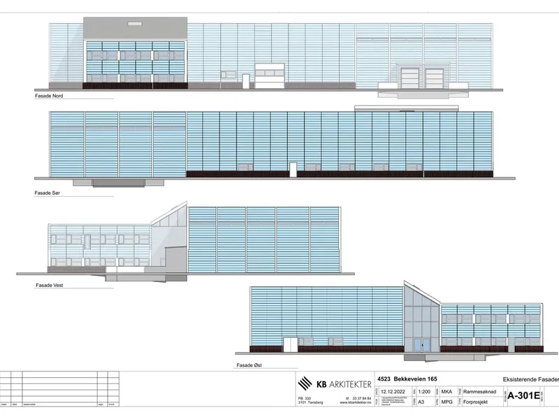 Fasade fra byggesøknad