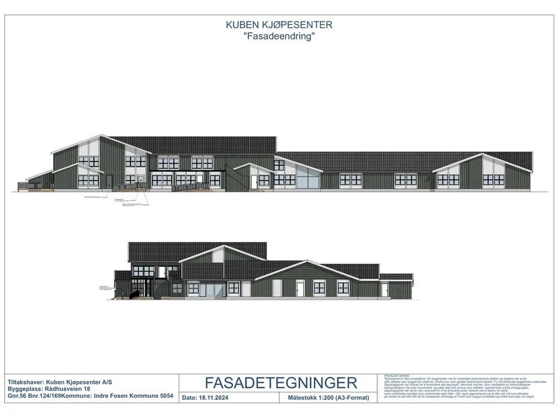 Fasade fra byggesøknad