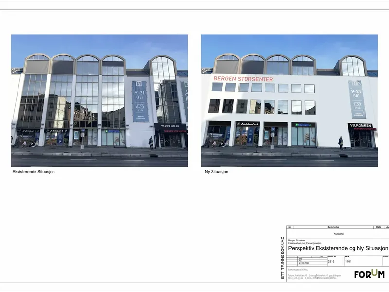 Fasade fra byggesøknad