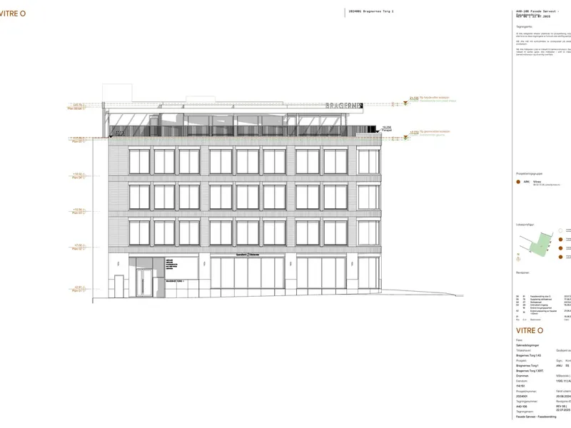 Fasade fra byggesøknad