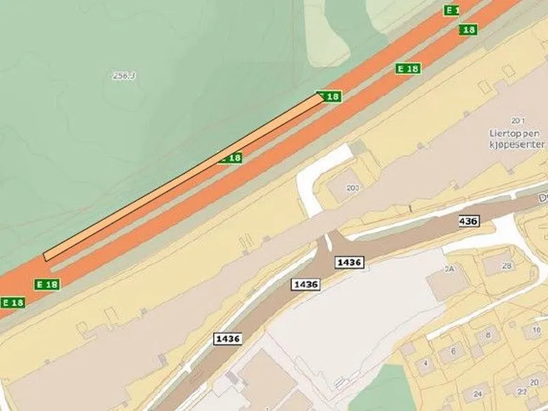 Markering i kart av hvor det skal arbeides. Illustrasjon: Hagen Maskin AS.