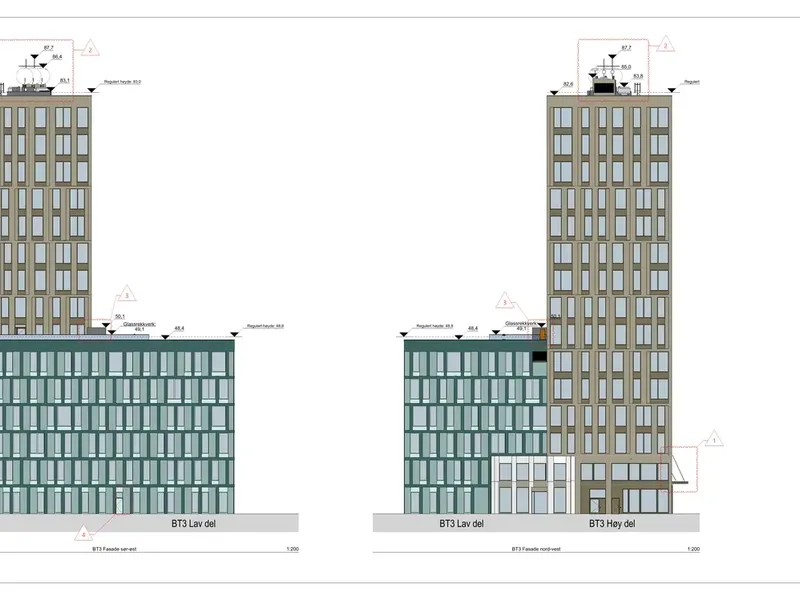 Fasade fra byggesøknad