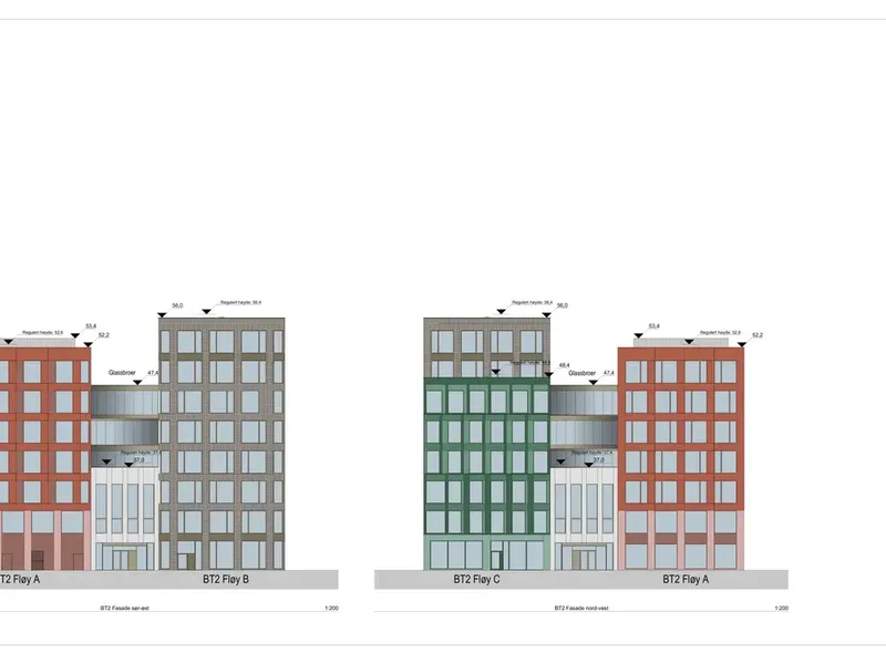 Fasade fra byggesøknad