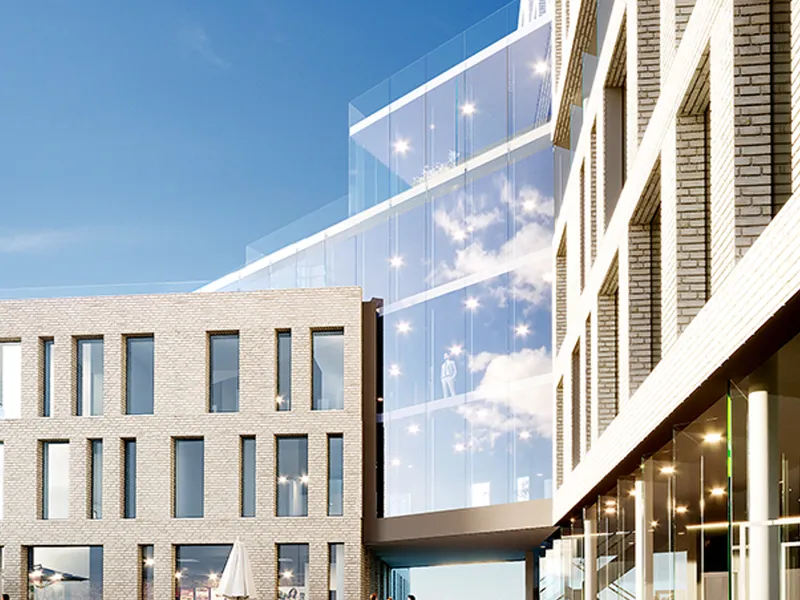 Moderne kontorbygg. Foto.