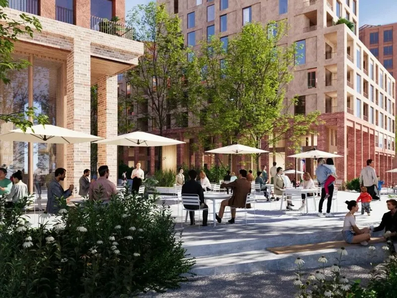 Fornebu Sør. Illustrasjon: Lund Hagem Arkitekter.