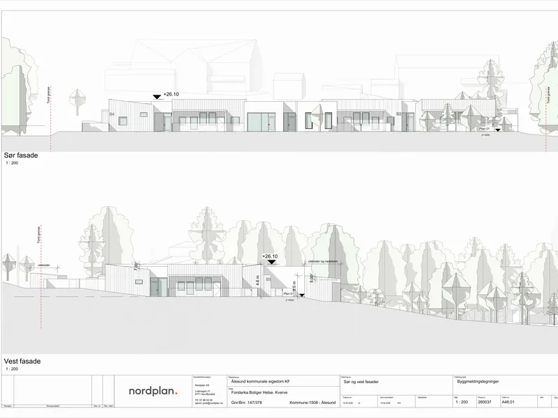 Fasade fra byggesøknad
