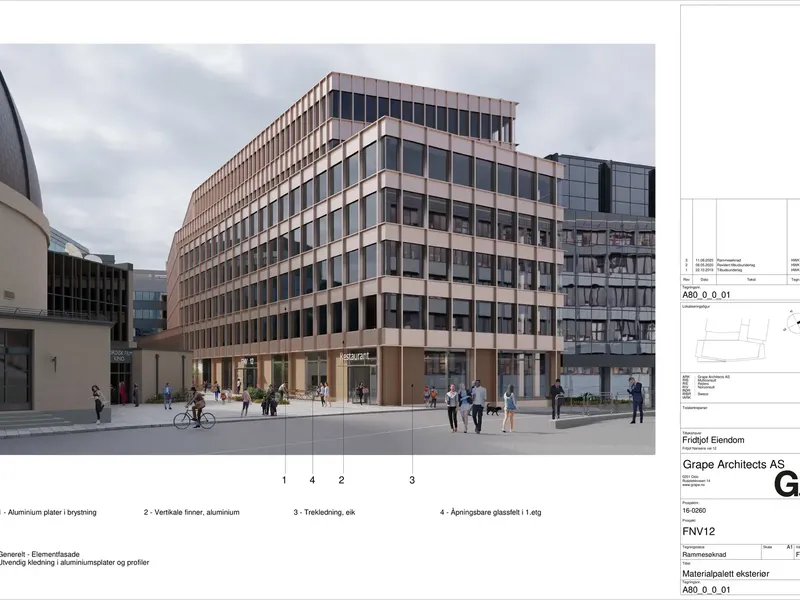 Fasade fra byggesøknad